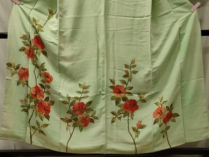 平和屋着物■訪問着　手描き　枝花文　正絹　逸品　CABH3141oy