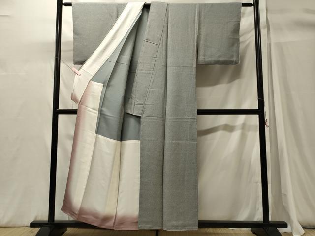 平和屋着物■上質な小紋　枝葉文　正絹　逸品　未使用　CABH3143oy