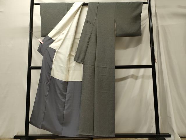 平和屋着物■江戸小紋　松尽くし　黒地　正絹　逸品　CABH3145oy