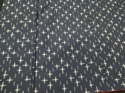 平和屋着物■上質な紬　十字絣　正絹　逸品　CABH3151oy