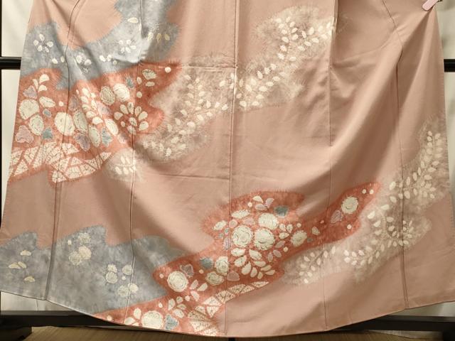 平和屋着物■訪問着　辻が花　絞り　暈し染め　正絹　逸品　CABH3152oy