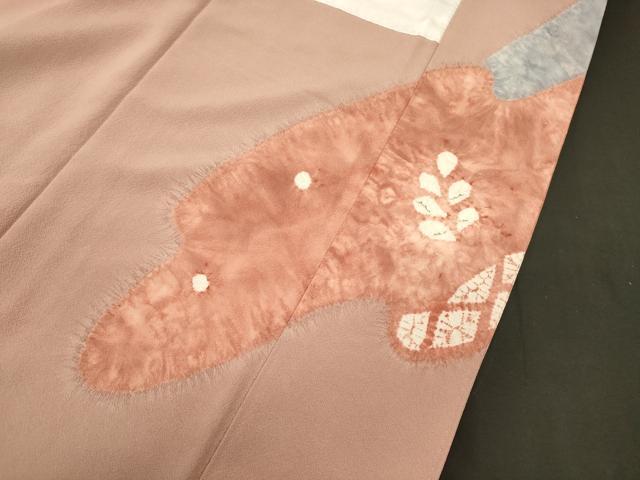 平和屋着物■訪問着　辻が花　絞り　暈し染め　正絹　逸品　CABH3152oy