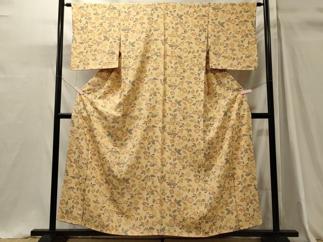 平和屋着物■上質な小紋　草花文　正絹　逸品　CABH3158oy