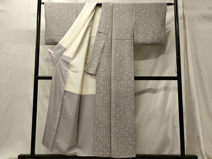 平和屋着物■上質な小紋　幾何学文　正絹　逸品　CABH3159oy