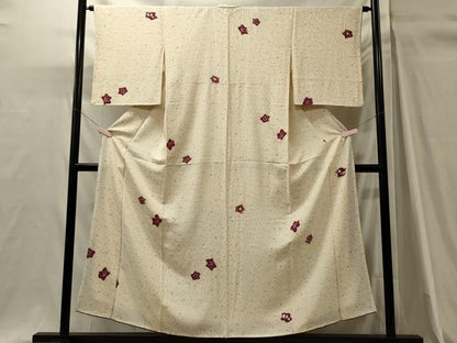 平和屋着物■上質な小紋　絞り　舞花文　正絹　逸品　CABH3163oy