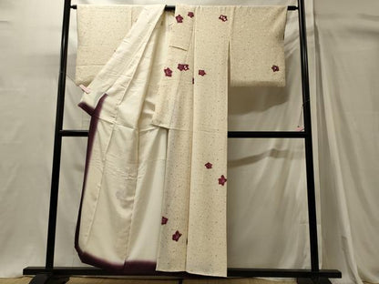平和屋着物■上質な小紋　絞り　舞花文　正絹　逸品　CABH3163oy