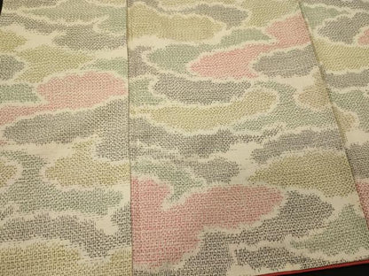 平和屋着物■上質な紬　雲取り文　正絹　逸品　CABH3166oy