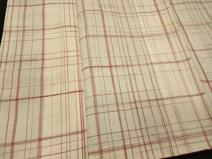 平和屋着物■上質な紬　格子柄　正絹　逸品　未使用　CABH3175oy