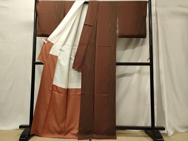 平和屋着物■上質な小紋　舞花間道　正絹　逸品　CABH3183oy