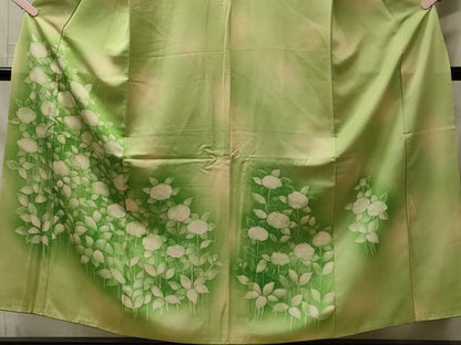 平和屋着物■訪問着　草花文　暈し染め　正絹　逸品　CABH3198oy