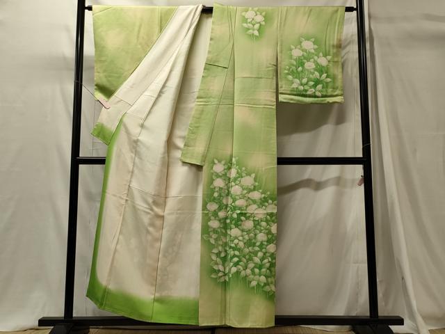 平和屋着物■訪問着　草花文　暈し染め　正絹　逸品　CABH3198oy