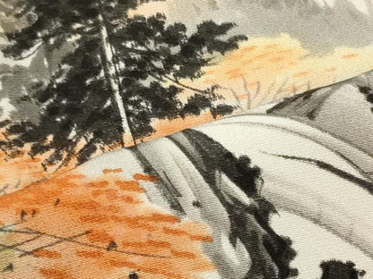平和屋着物■豪華黒留袖　作家物　手描き　風景草木文　暈し染め　正絹　逸品　CABH3200oy