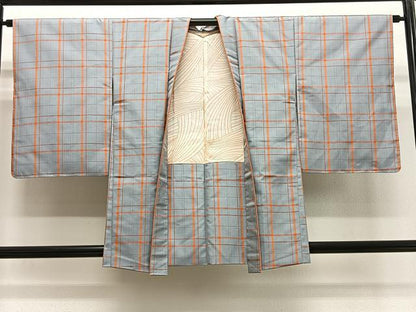 平和屋着物＃羽織　格子　正絹　逸品　未使用　CABH3203ua