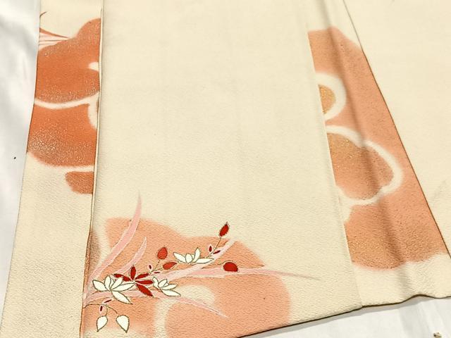 平和屋着物＃羽織　霞花文　金彩　正絹　逸品　CABH3204ua
