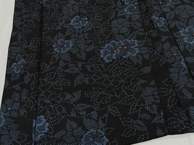 平和屋着物＃羽織　本場大島紬　草花文　正絹　逸品　CABH3207ua