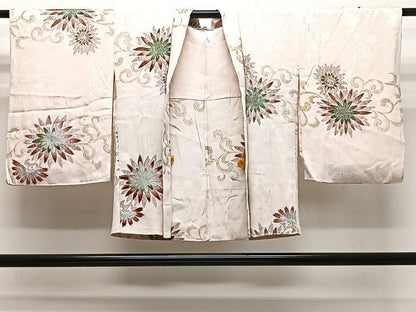 平和屋着物＃羽織　花唐草文　金銀彩　正絹　逸品　CABH3212ua