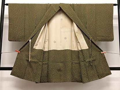 平和屋着物＃道中着　成り物　ロング丈　正絹　逸品　CABH3214ua