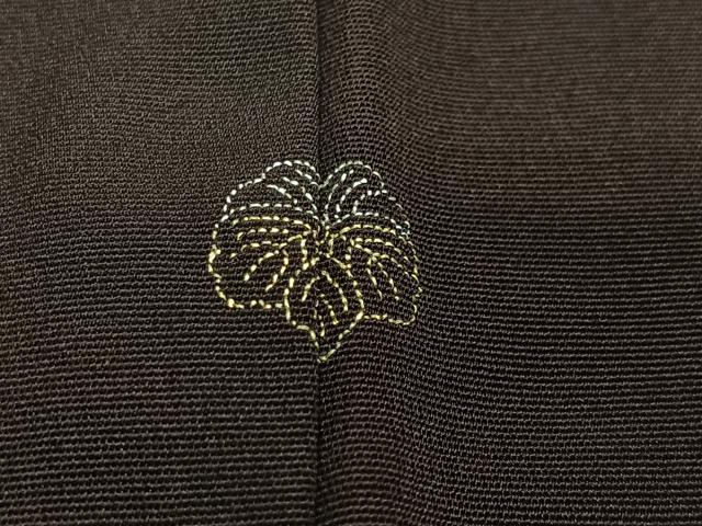 平和屋着物＃羽織　刺繍　笹文　正絹　逸品　CABH3217ua