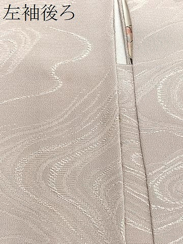 平和屋着物＃羽織　墨流し自問　灰桜色　正絹　逸品　CABH3220ua