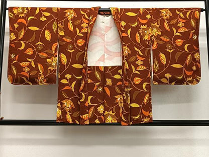 平和屋着物＃羽織　地紋起こし　洋花文　正絹　逸品　未使用　CABH3222ua