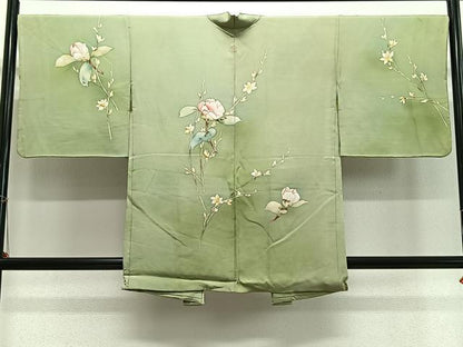 平和屋着物＃羽織　作家物　ろうけつ染　枝花文　正絹　逸品　CABH3225ua