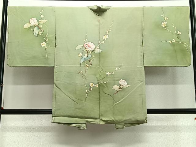 平和屋着物＃羽織　作家物　ろうけつ染　枝花文　正絹　逸品　CABH3225ua