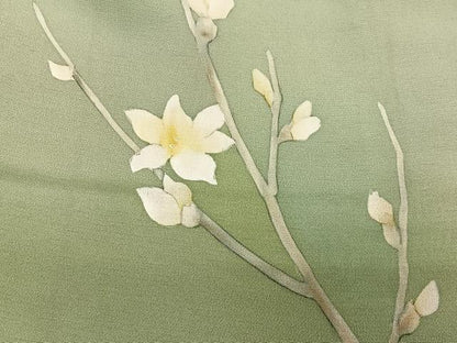 平和屋着物＃羽織　作家物　ろうけつ染　枝花文　正絹　逸品　CABH3225ua