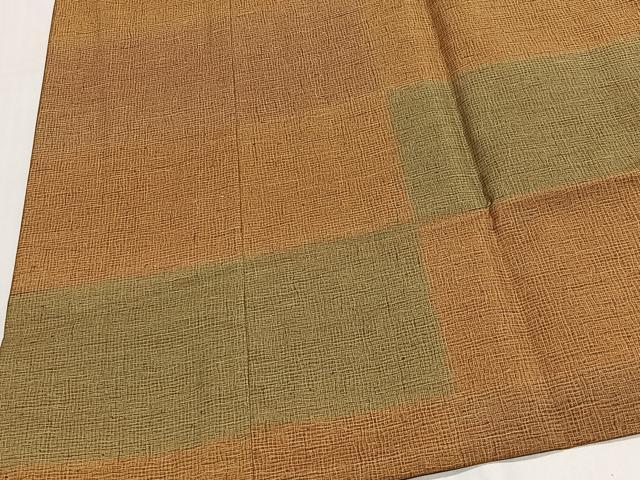 平和屋着物＃道中着　本場大島紬　変わり市松文様　正絹　逸品　CABH3237ua