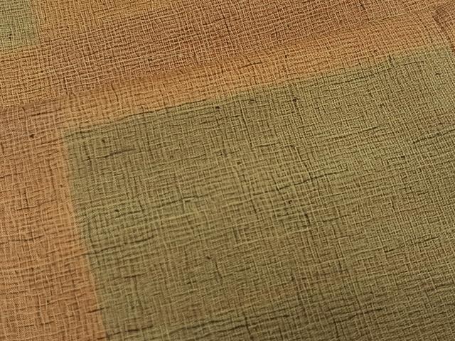 平和屋着物＃道中着　本場大島紬　変わり市松文様　正絹　逸品　CABH3237ua