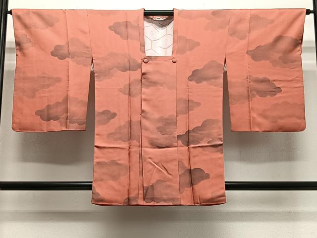 平和屋着物＃道行コート　雲霞文　正絹　逸品　CABH3239ua
