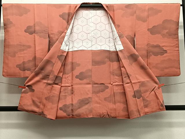 平和屋着物＃道行コート　雲霞文　正絹　逸品　CABH3239ua