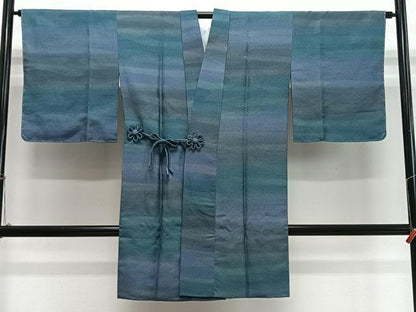 平和屋着物＃道中着　霞文　ロング丈　正絹　逸品　未使用　CABH3240ua