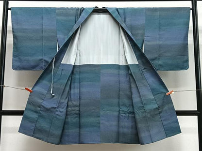 平和屋着物＃道中着　霞文　ロング丈　正絹　逸品　未使用　CABH3240ua