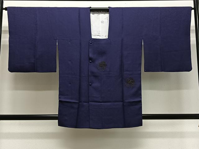 平和屋着物＃中国三大刺繍　スワトウ刺繍　総刺繍　道行コート　雪輪花文　正絹　逸品　CABH3245ua
