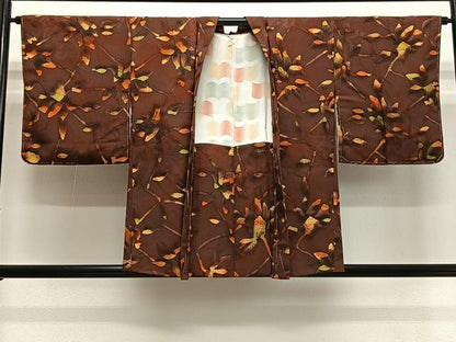 平和屋着物＃羽織　ろうけつ染　枝葉文　正絹　逸品　未使用　CABH3248ua