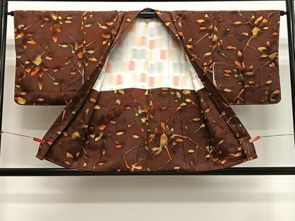 平和屋着物＃羽織　ろうけつ染　枝葉文　正絹　逸品　未使用　CABH3248ua