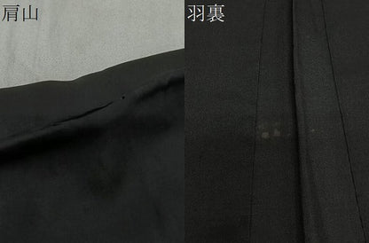平和屋着物＃男性　長羽織　黒紋付　正絹　逸品　CABH3250ua