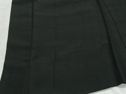 平和屋着物＃男性　長羽織　単衣　黒紋付　正絹　逸品　CABH3251ua