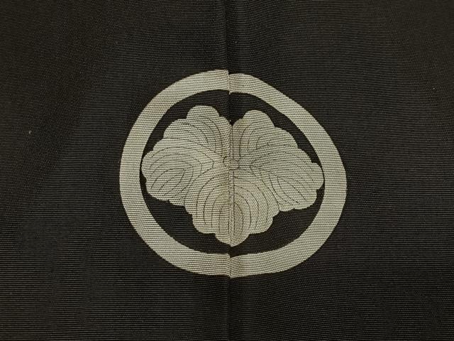 平和屋着物＃男性　長羽織　黒紋付　正絹　逸品　CABH3254ua