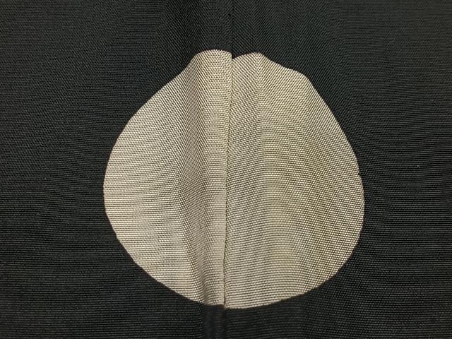 平和屋着物＃男性　長羽織　黒紋付　正絹　逸品　CABH3255ua