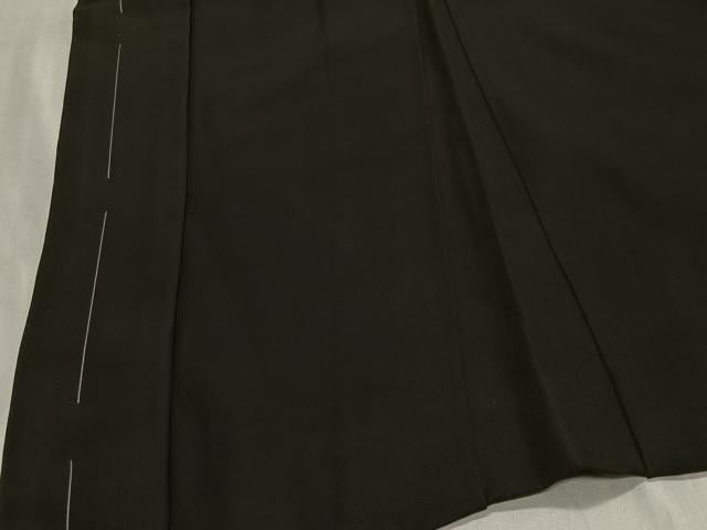 平和屋着物＃男性　長羽織　黒紋付　正絹　逸品　CABH3256ua