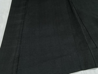 平和屋着物＃男性　長羽織　単衣　黒紋付　正絹　逸品　CABH3257ua