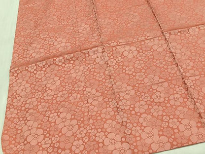 平和屋着物＃道行コート　雨コート　花尽くし　ロング丈　鈴乃屋扱い　正絹　逸品　CABH3264ua