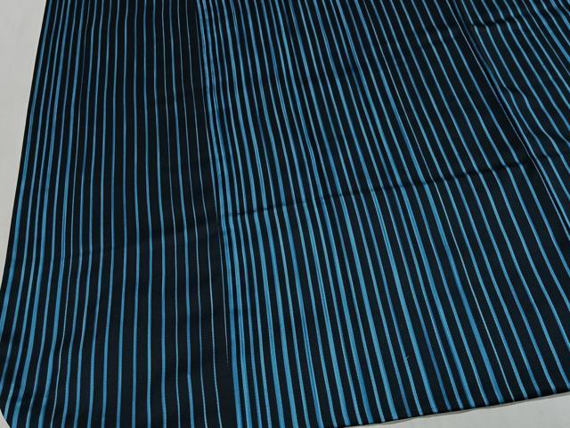 平和屋着物＃道行コート　雨コート　縞　ロング丈　正絹　逸品　未使用　CABH3265ua