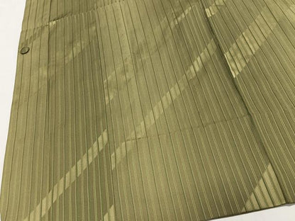 平和屋着物＃道行コート　雨コート　縞　ロング丈　正絹　逸品　CABH3270ua