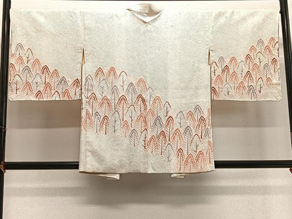 平和屋着物∞羽織　総絞り　樹林文　正絹　逸品　CABH3278ua
