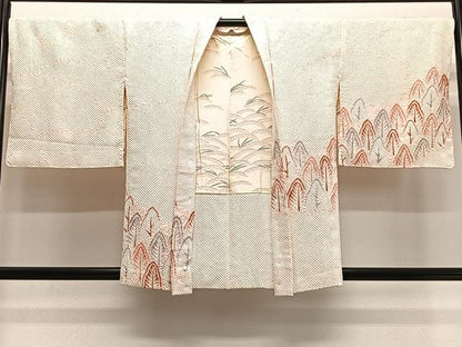 平和屋着物∞羽織　総絞り　樹林文　正絹　逸品　CABH3278ua