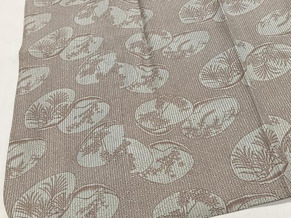 平和屋着物∞道中着　作家物　型染め　風景花文　ロング丈　正絹　逸品　CABH3279ua