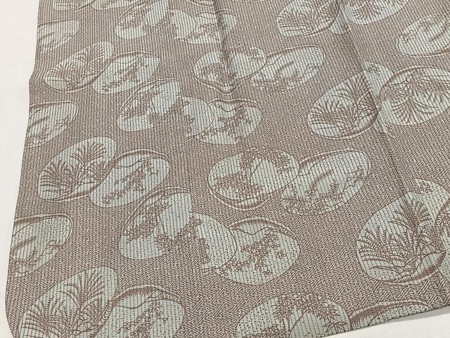 平和屋着物∞道中着　作家物　型染め　風景花文　ロング丈　正絹　逸品　CABH3279ua