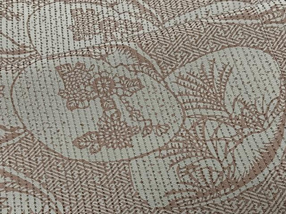平和屋着物∞道中着　作家物　型染め　風景花文　ロング丈　正絹　逸品　CABH3279ua
